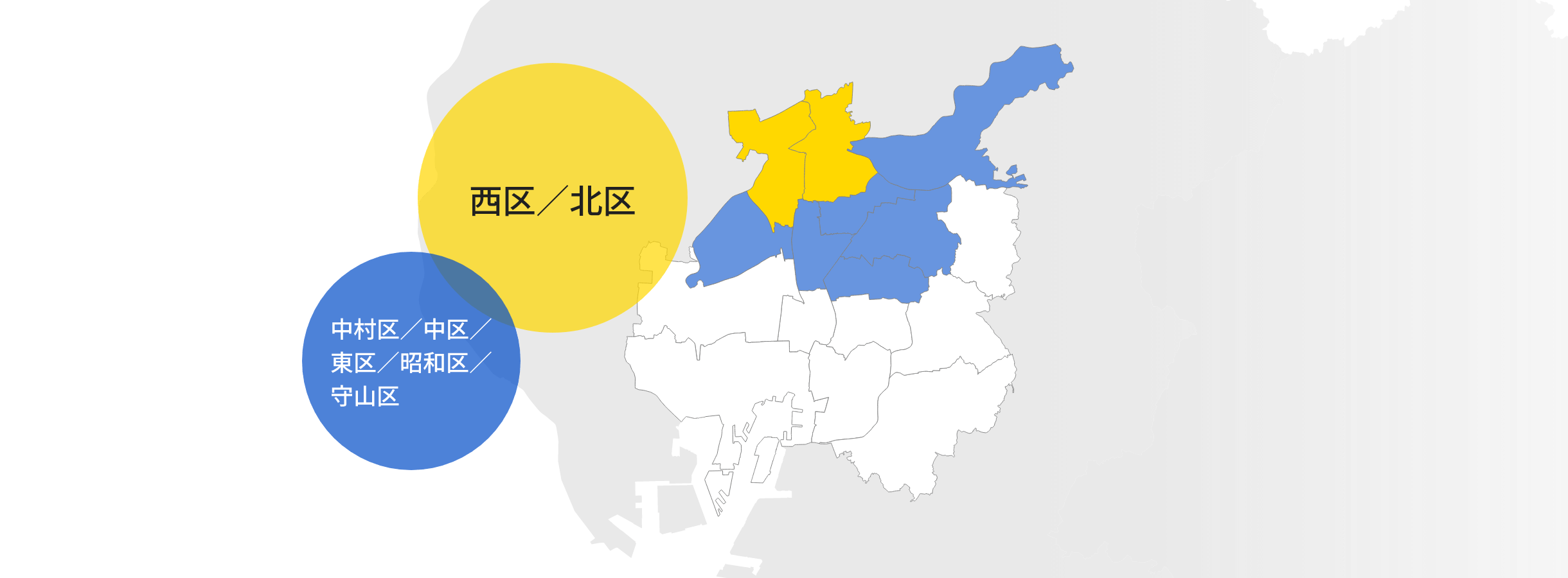 西区/北区 中村区/中区/東区/昭和区/守山区